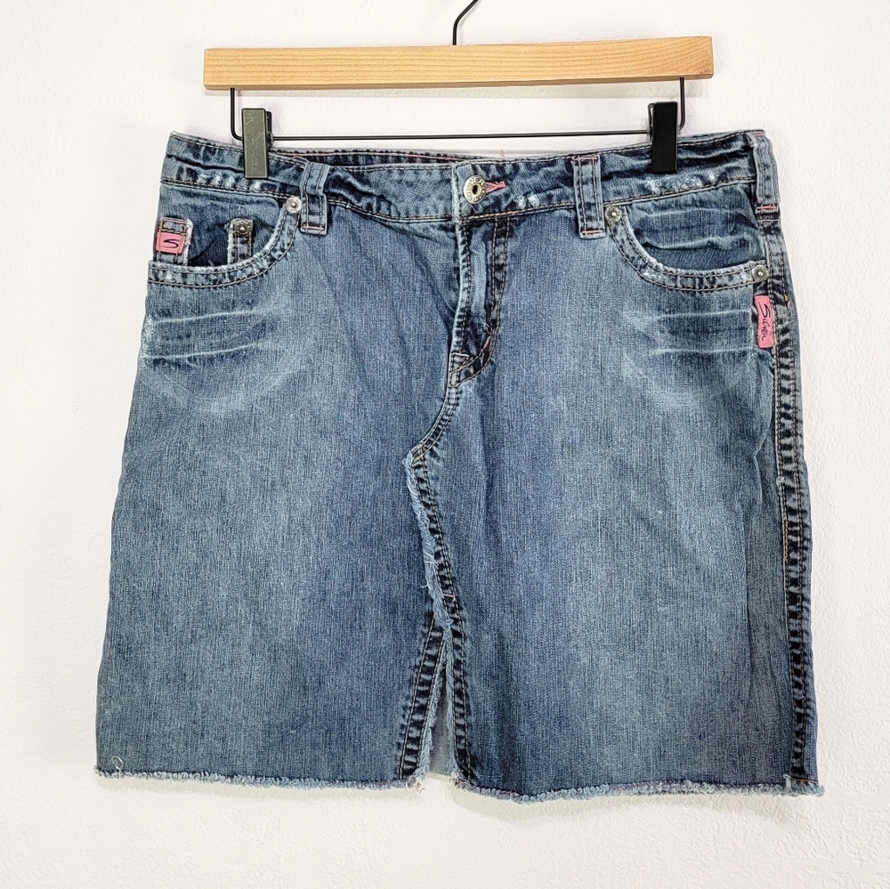 Silver Jeans Blue Denim Mini Skirt